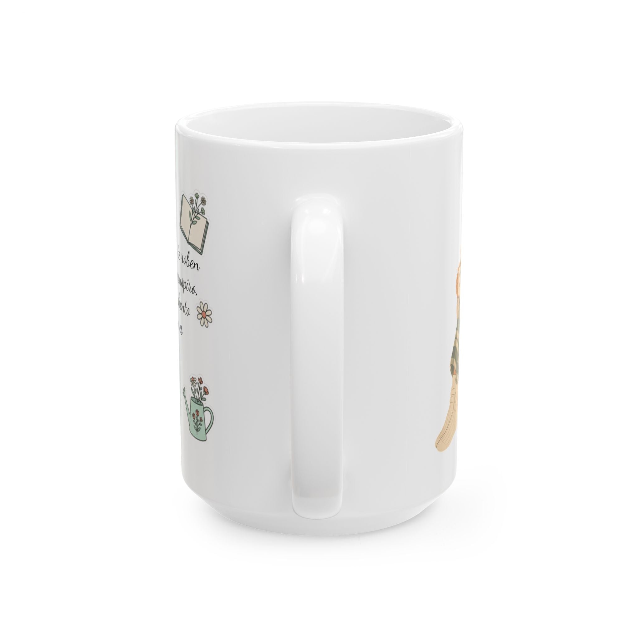 Cozy Bookish Girl Mug | Ceramic Coffee Tea Cup