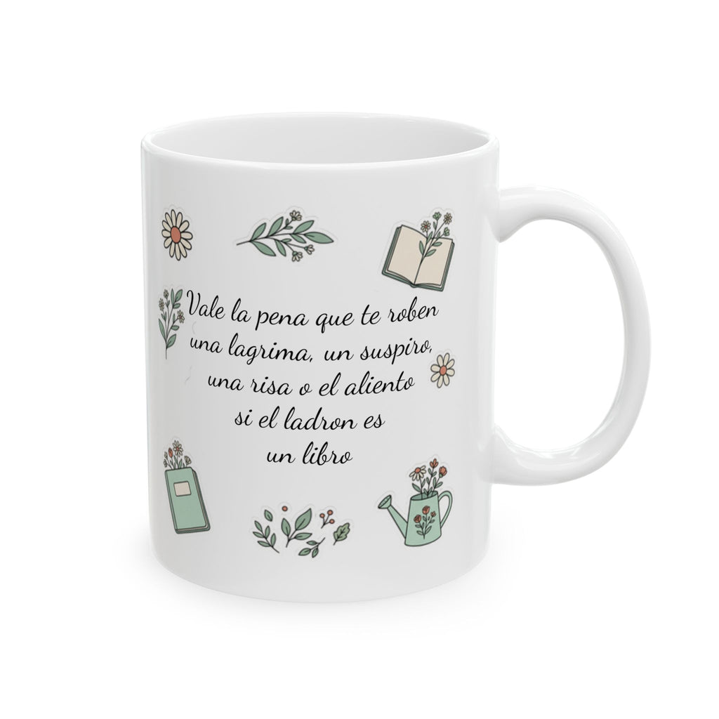 Cozy Bookish Girl Mug | Ceramic Coffee Tea Cup
