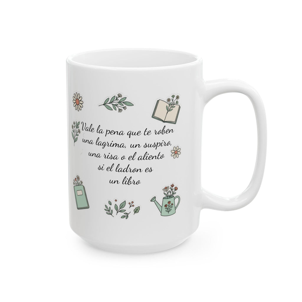 Cozy Bookish Girl Mug | Ceramic Coffee Tea Cup