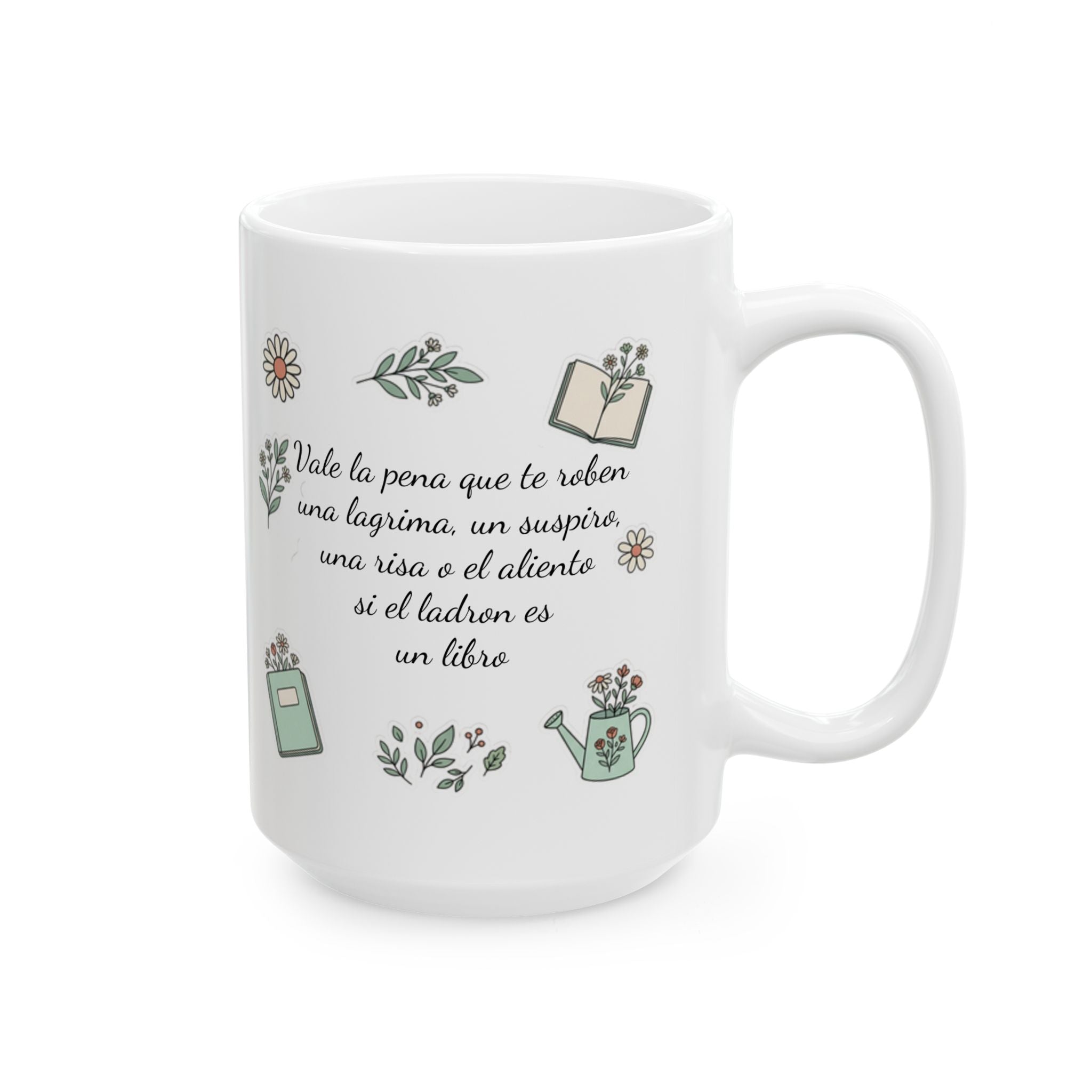 Cozy Bookish Girl Mug | Ceramic Coffee Tea Cup